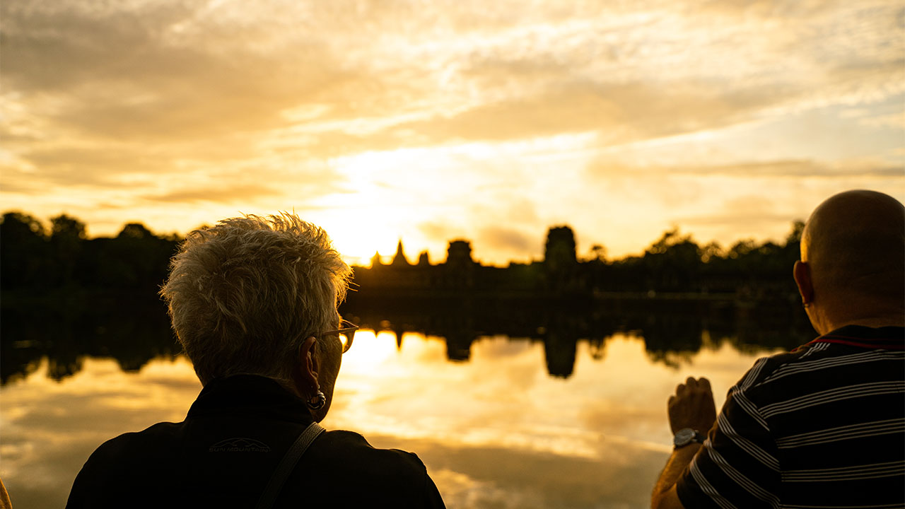 Sunrise over Angkor Wat temple